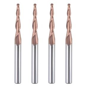 4mm Taper Bit Ball Nose 2 FLUTE Solid Carbide 6/4mm